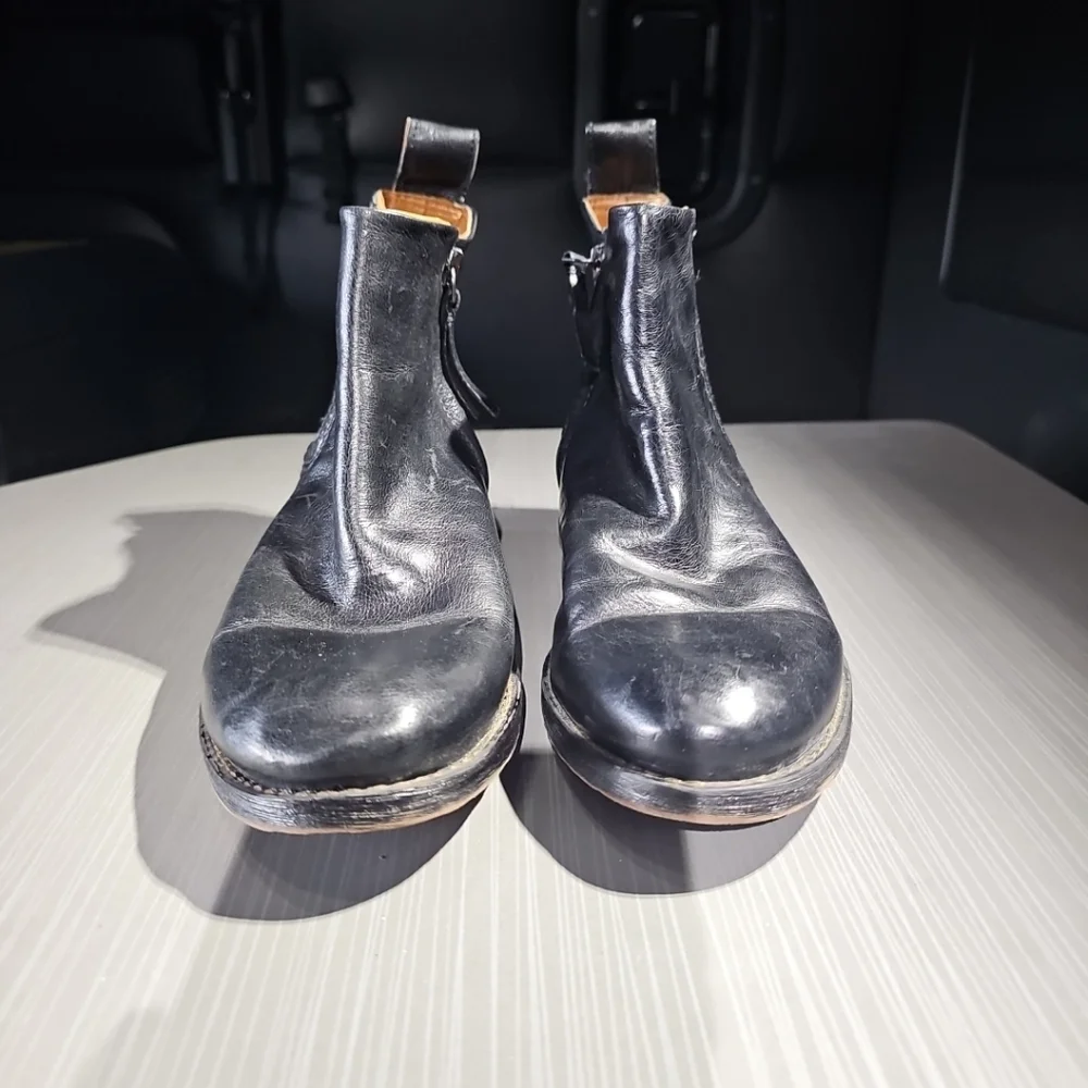 Franco Sarto Linc Casual Bootie Black Leather Upper Womens 6M Excellent PreOwned